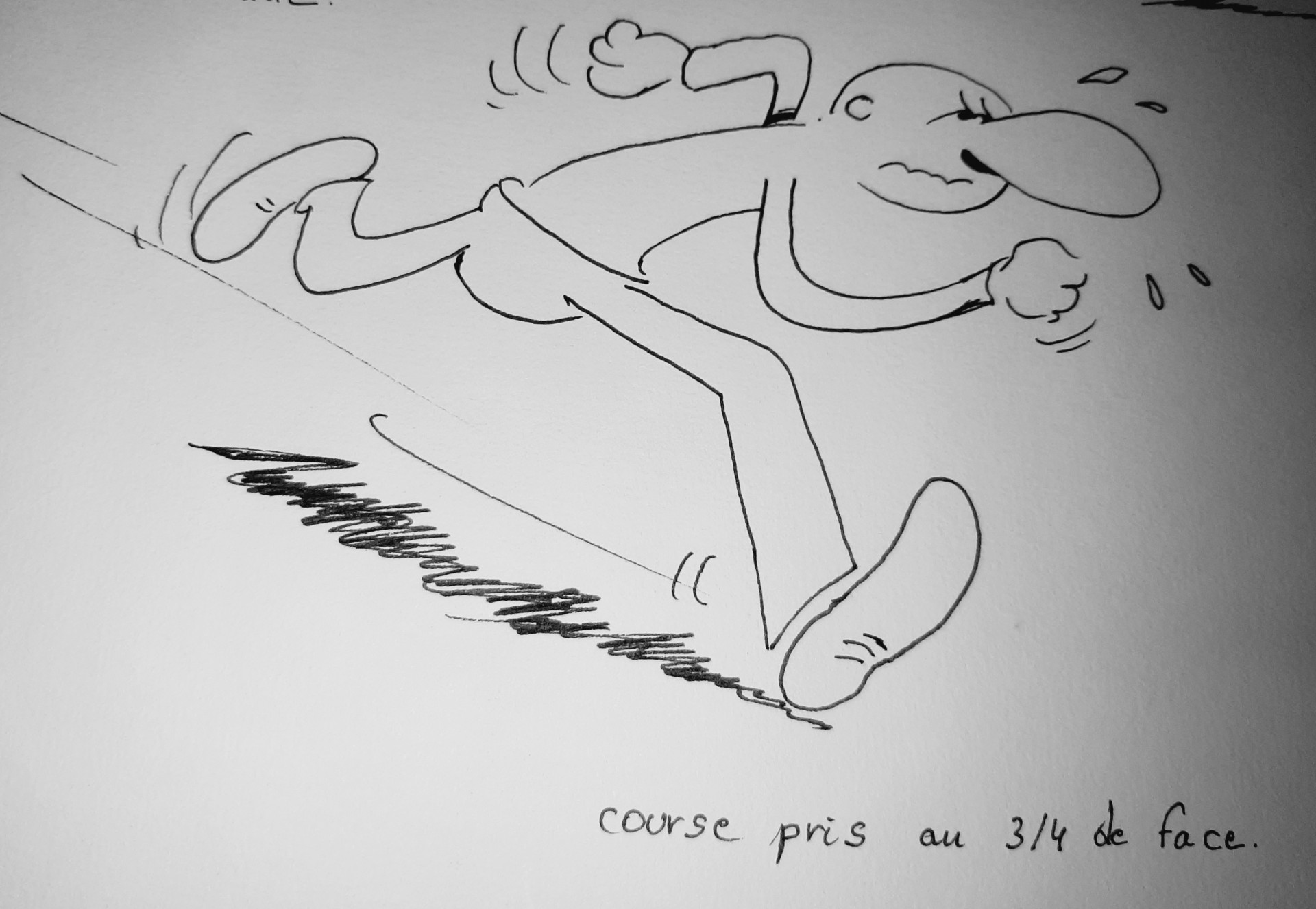 Course pris de 3/4 de face !